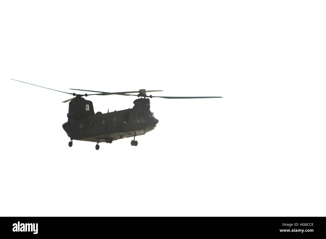 Vol en hélicoptère militaire Banque D'Images