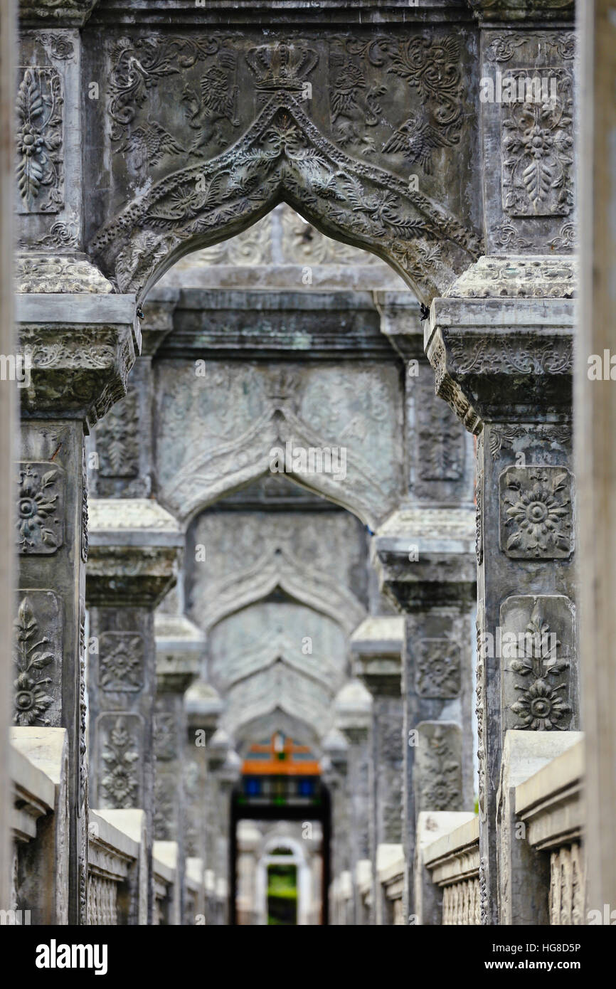 Temple de l'eau pont à Karangasem Banque D'Images