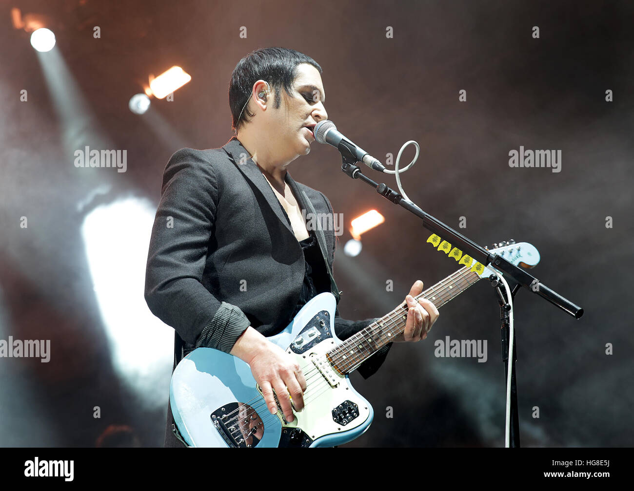 L'exécution de placebo à la Manchester Arena comprend : Placebo, Brian Molko Où : Manchester, Royaume-Uni Quand : 05 déc 2016 Banque D'Images