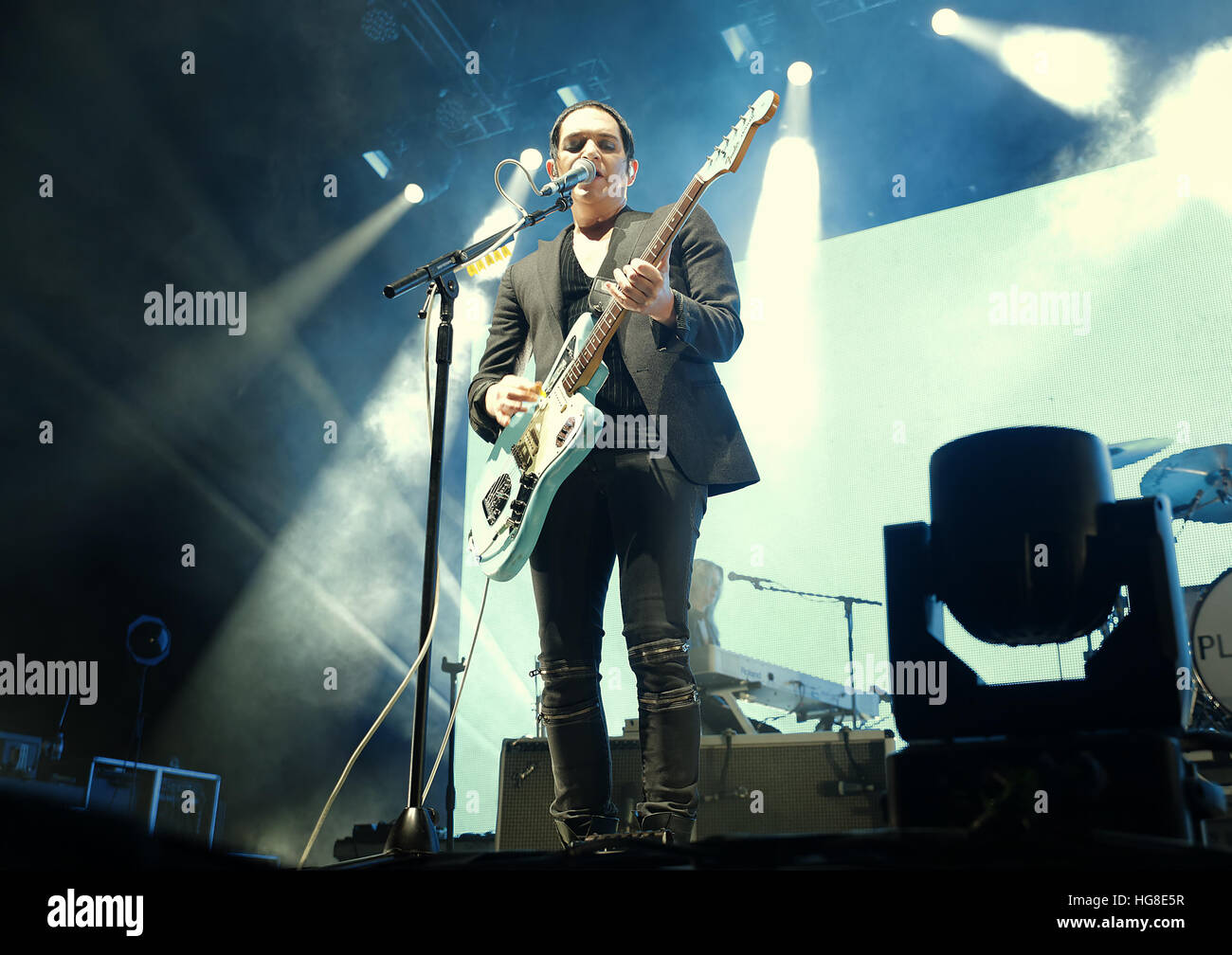 L'exécution de placebo à la Manchester Arena comprend : Placebo, Brian Molko Où : Manchester, Royaume-Uni Quand : 05 déc 2016 Banque D'Images