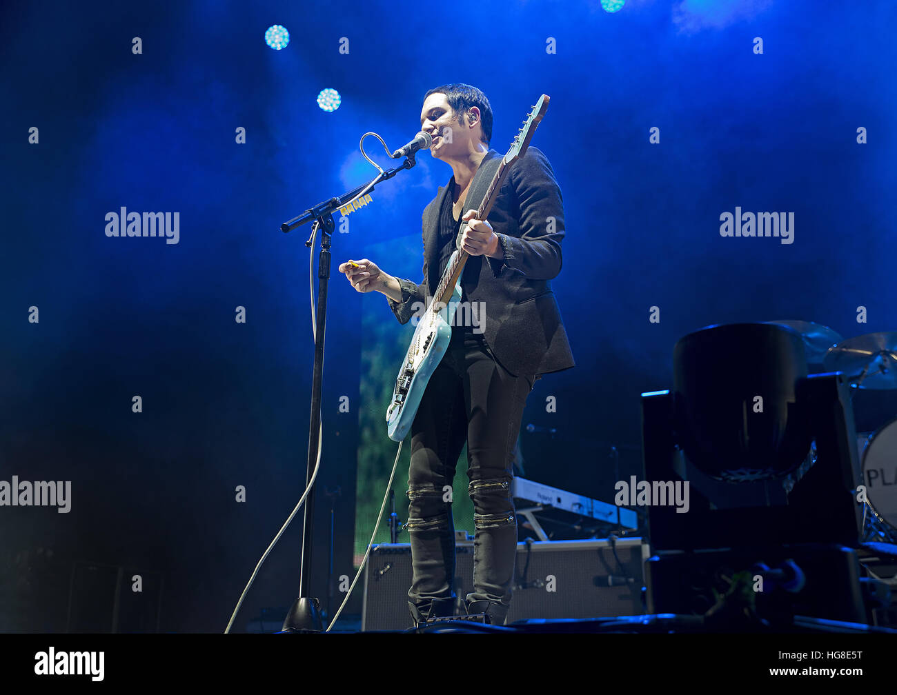 L'exécution de placebo à la Manchester Arena comprend : Placebo, Brian Molko Où : Manchester, Royaume-Uni Quand : 05 déc 2016 Banque D'Images