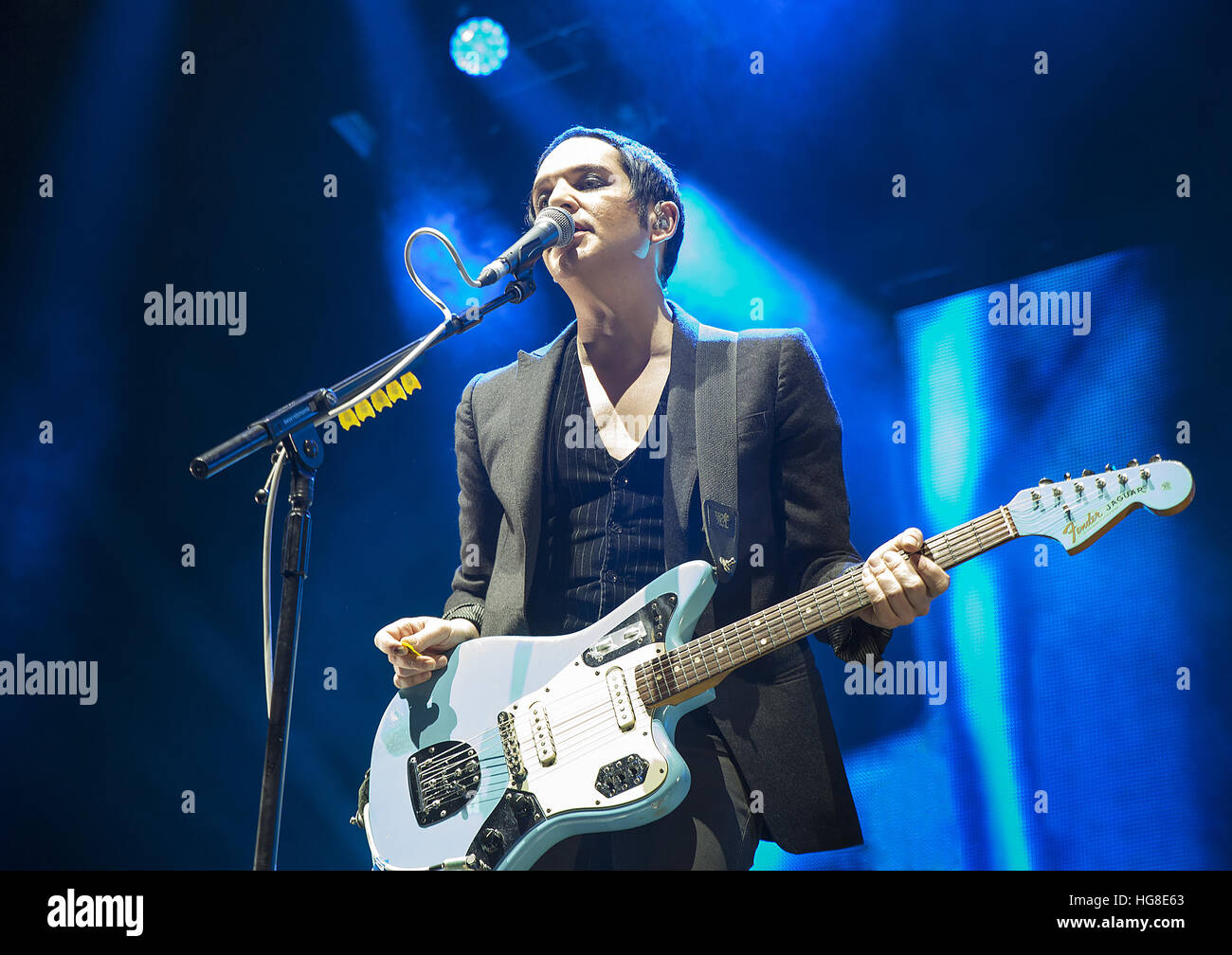 L'exécution de placebo à la Manchester Arena comprend : Placebo, Brian Molko Où : Manchester, Royaume-Uni Quand : 05 déc 2016 Banque D'Images