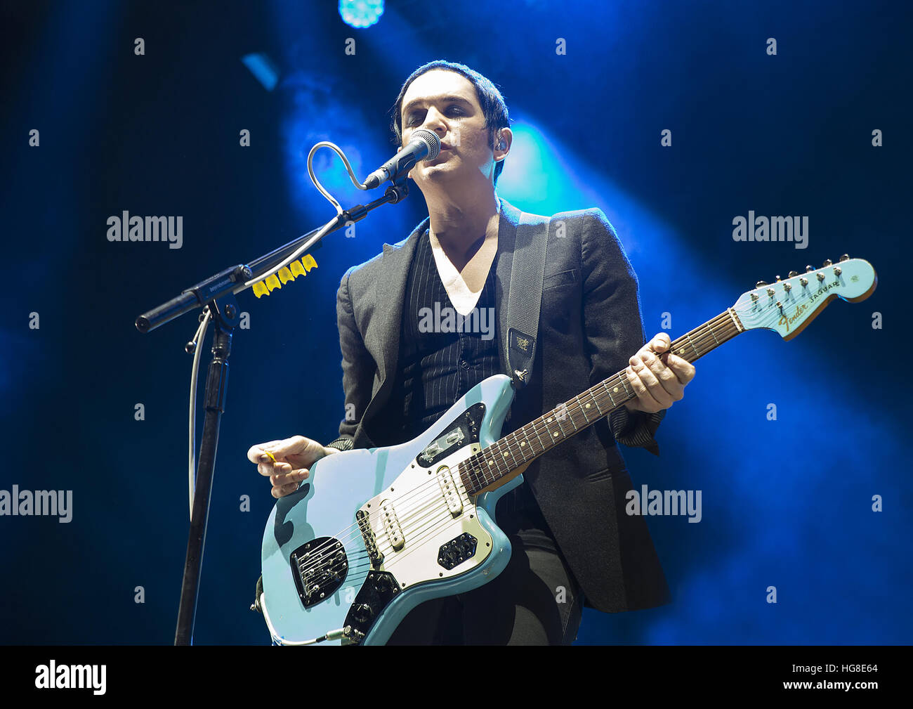 L'exécution de placebo à la Manchester Arena comprend : Placebo, Brian Molko Où : Manchester, Royaume-Uni Quand : 05 déc 2016 Banque D'Images