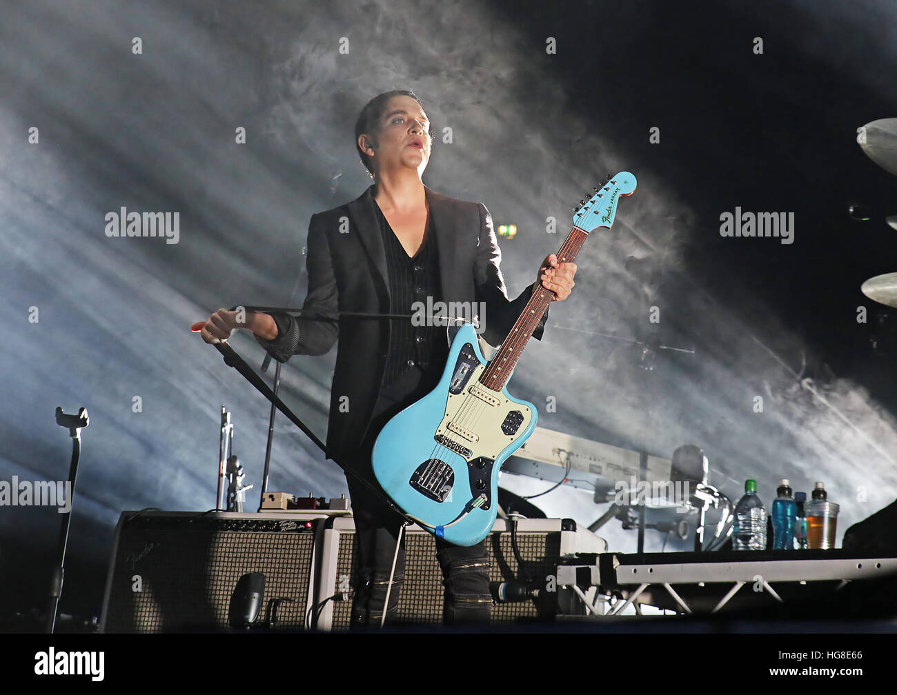 L'exécution de placebo à la Manchester Arena comprend : Placebo, Brian Molko Où : Manchester, Royaume-Uni Quand : 05 déc 2016 Banque D'Images