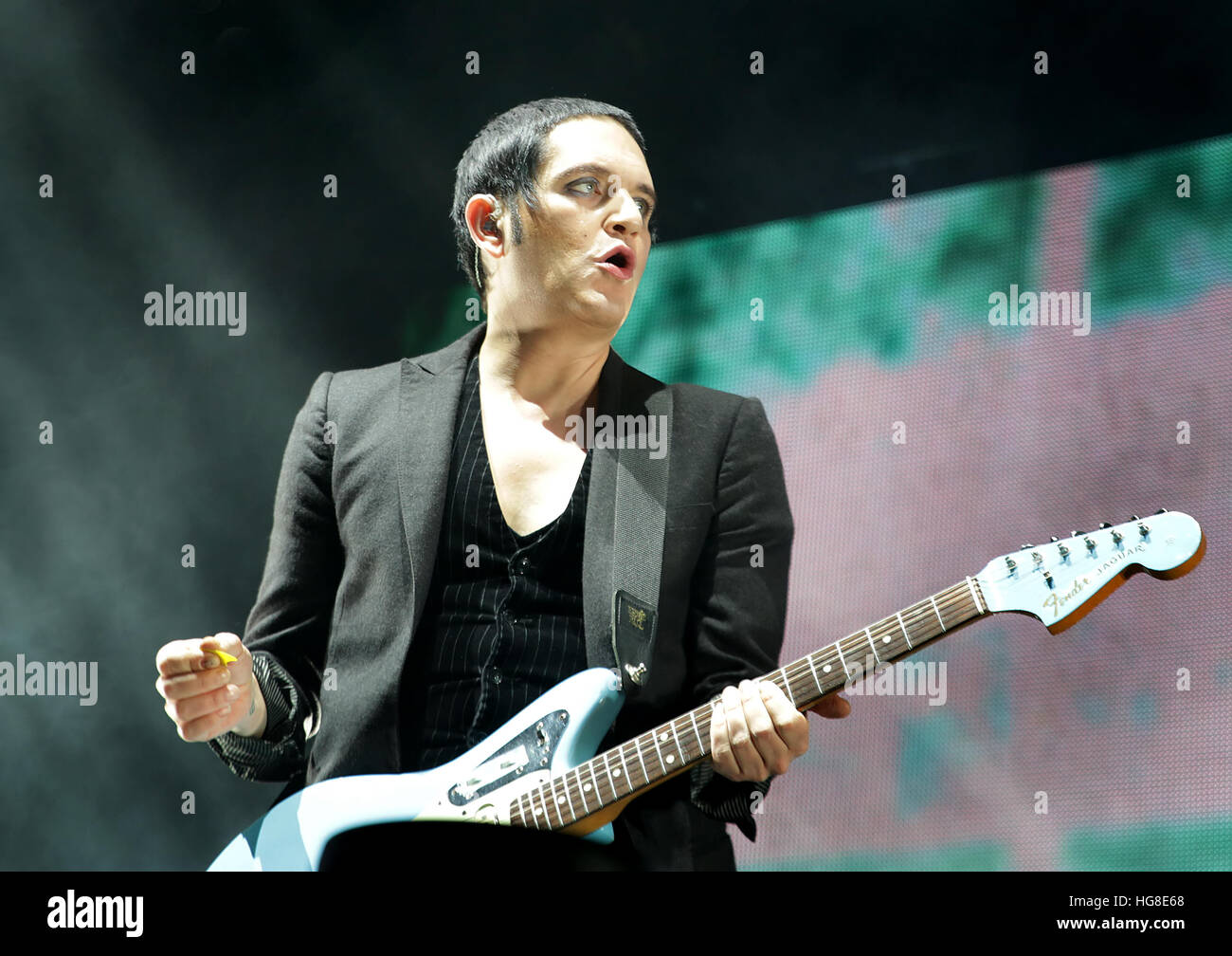L'exécution de placebo à la Manchester Arena comprend : Placebo, Brian Molko Où : Manchester, Royaume-Uni Quand : 05 déc 2016 Banque D'Images
