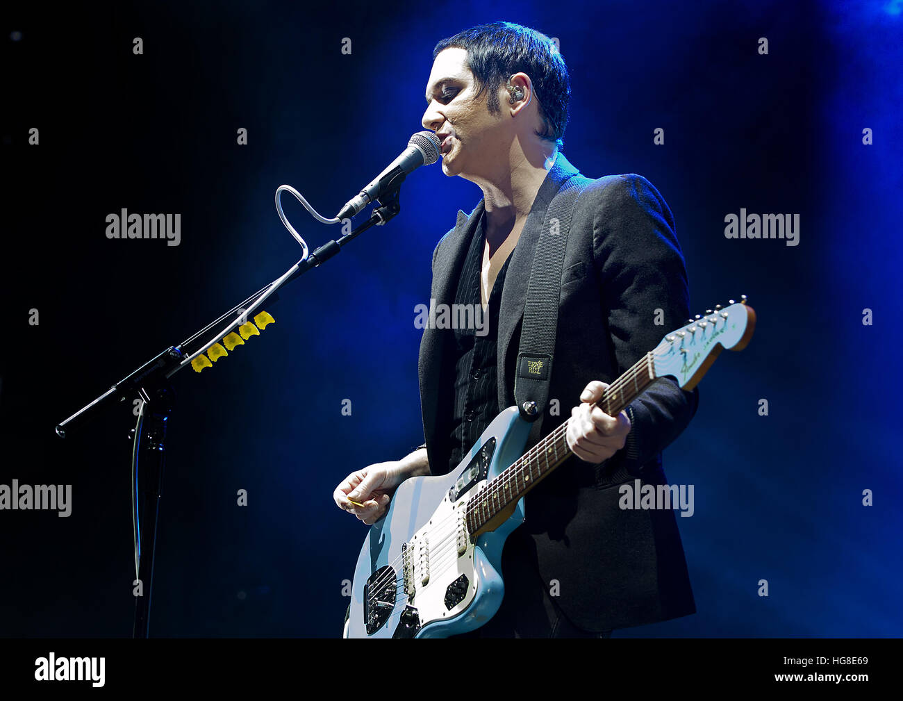 L'exécution de placebo à la Manchester Arena comprend : Placebo, Brian Molko Où : Manchester, Royaume-Uni Quand : 05 déc 2016 Banque D'Images