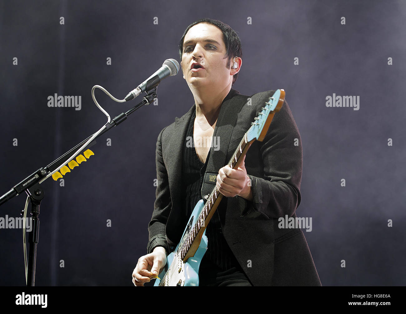 L'exécution de placebo à la Manchester Arena comprend : Placebo, Brian Molko Où : Manchester, Royaume-Uni Quand : 05 déc 2016 Banque D'Images