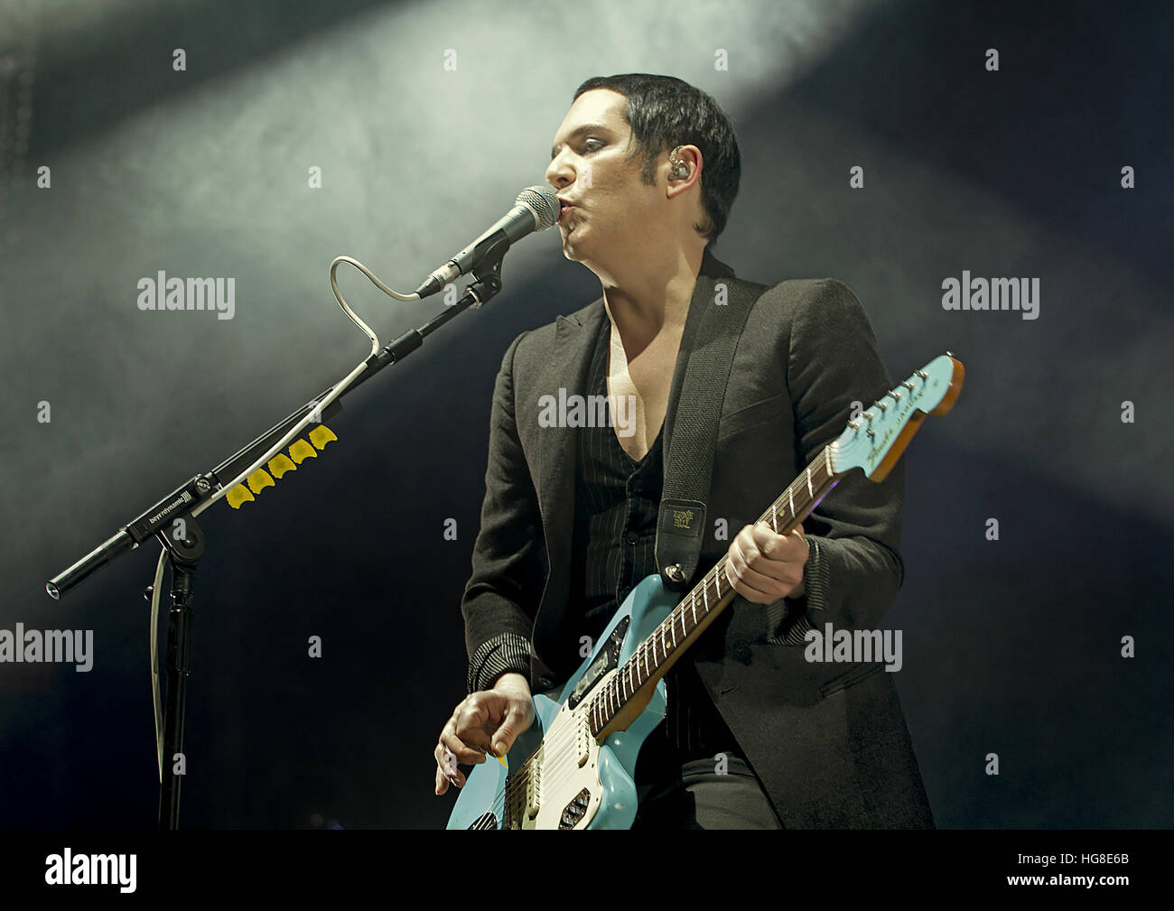 L'exécution de placebo à la Manchester Arena comprend : Placebo, Brian Molko Où : Manchester, Royaume-Uni Quand : 05 déc 2016 Banque D'Images