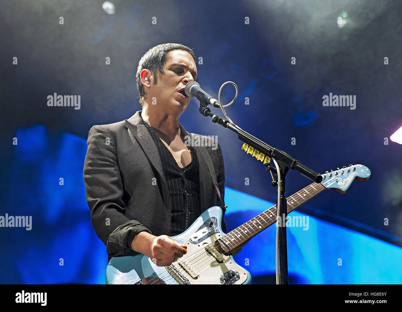 L'exécution de placebo à la Manchester Arena comprend : Placebo, Brian Molko Où : Manchester, Royaume-Uni Quand : 05 déc 2016 Banque D'Images