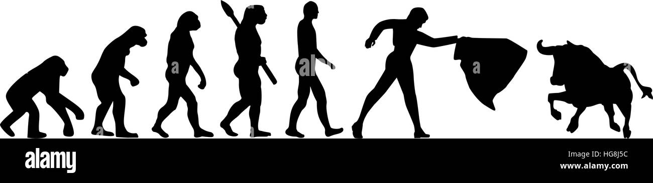 Évolution torero Illustration de Vecteur