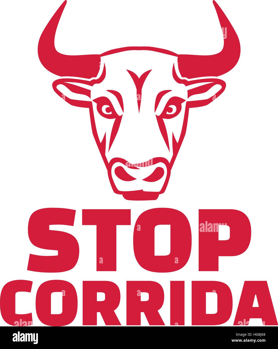 Corrida tauromachie - Arrêt Stopp Illustration de Vecteur