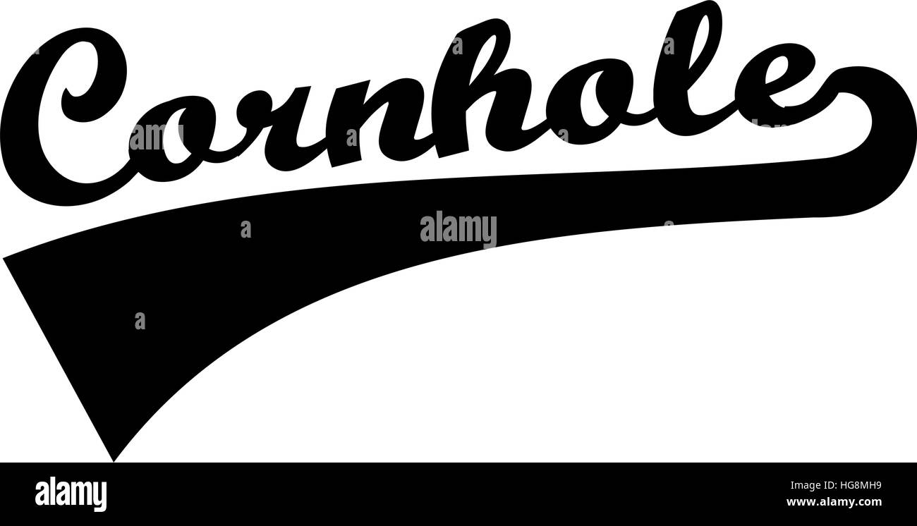 Cornhole retro font Illustration de Vecteur