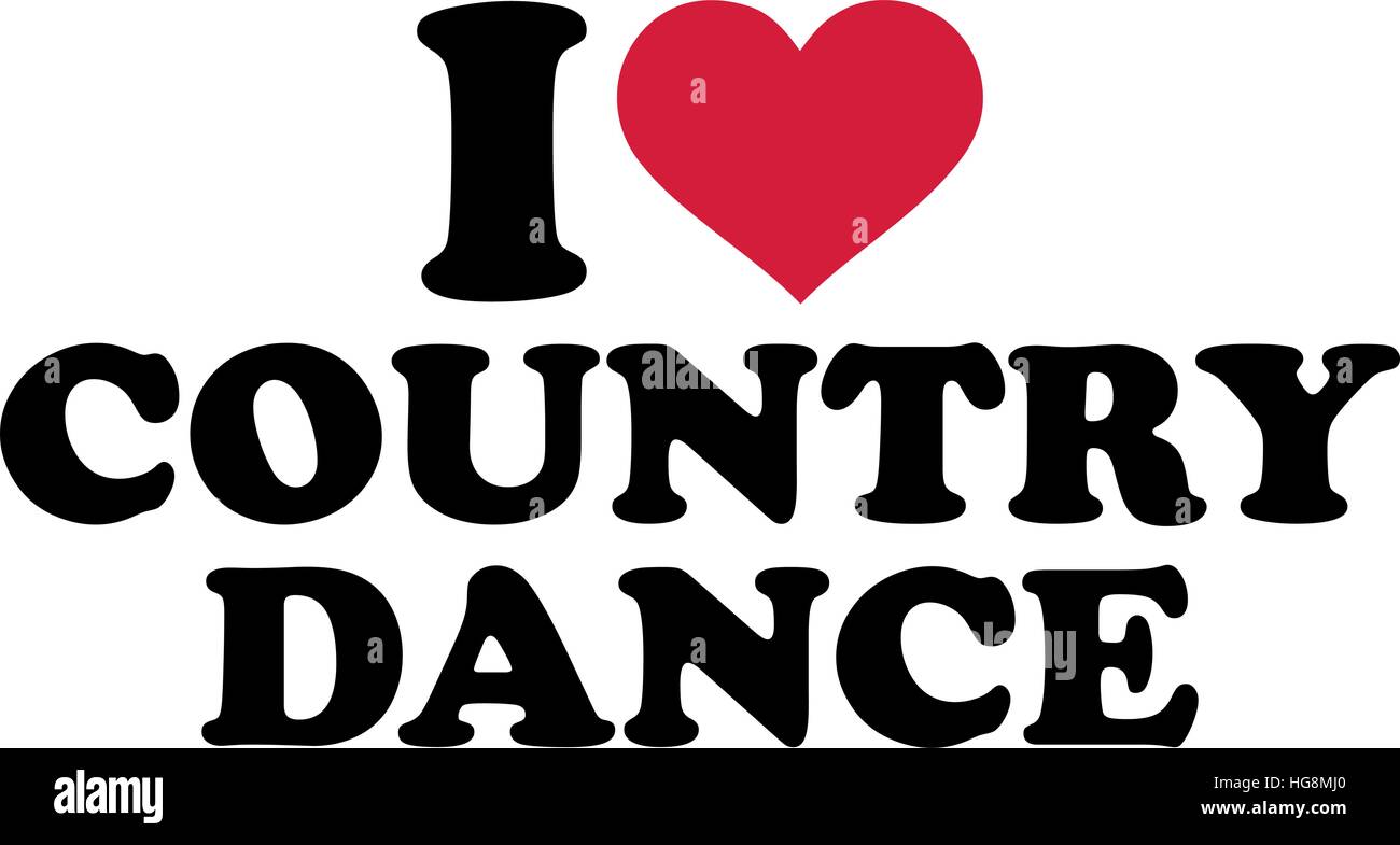 J'aime la danse country Illustration de Vecteur