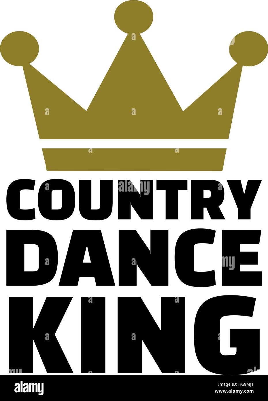 Le roi danse Country Illustration de Vecteur