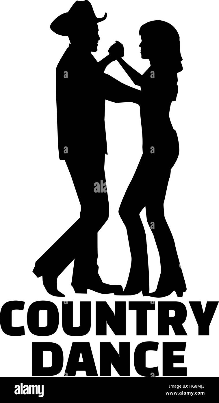Couple Country Dance Illustration de Vecteur