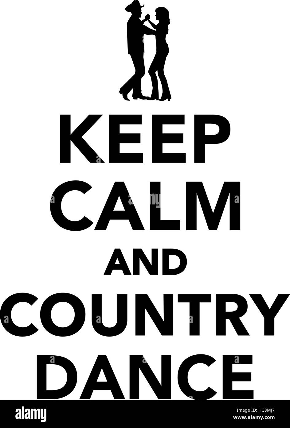 Restez calme et country dance Illustration de Vecteur