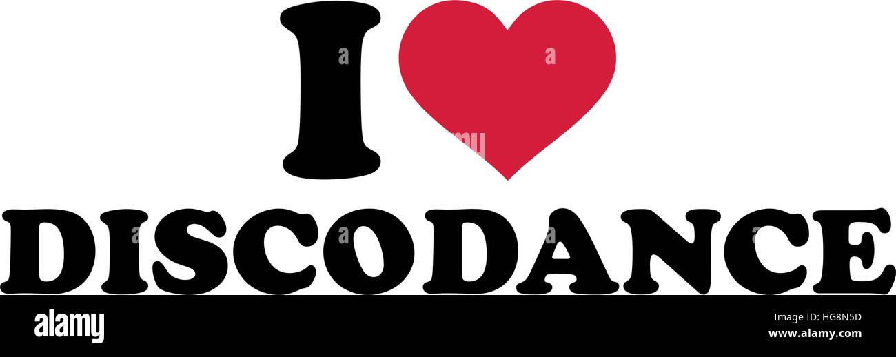J'aime Discodance Illustration de Vecteur