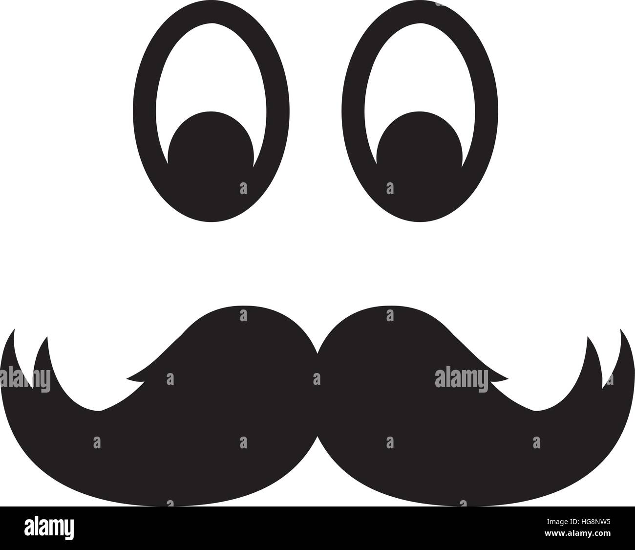 Moustache avec les yeux Illustration de Vecteur