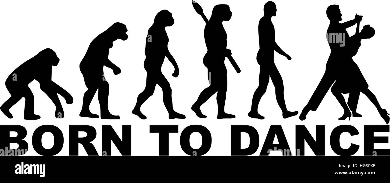 Foxtrot l'évolution. Né à la danse. Illustration de Vecteur