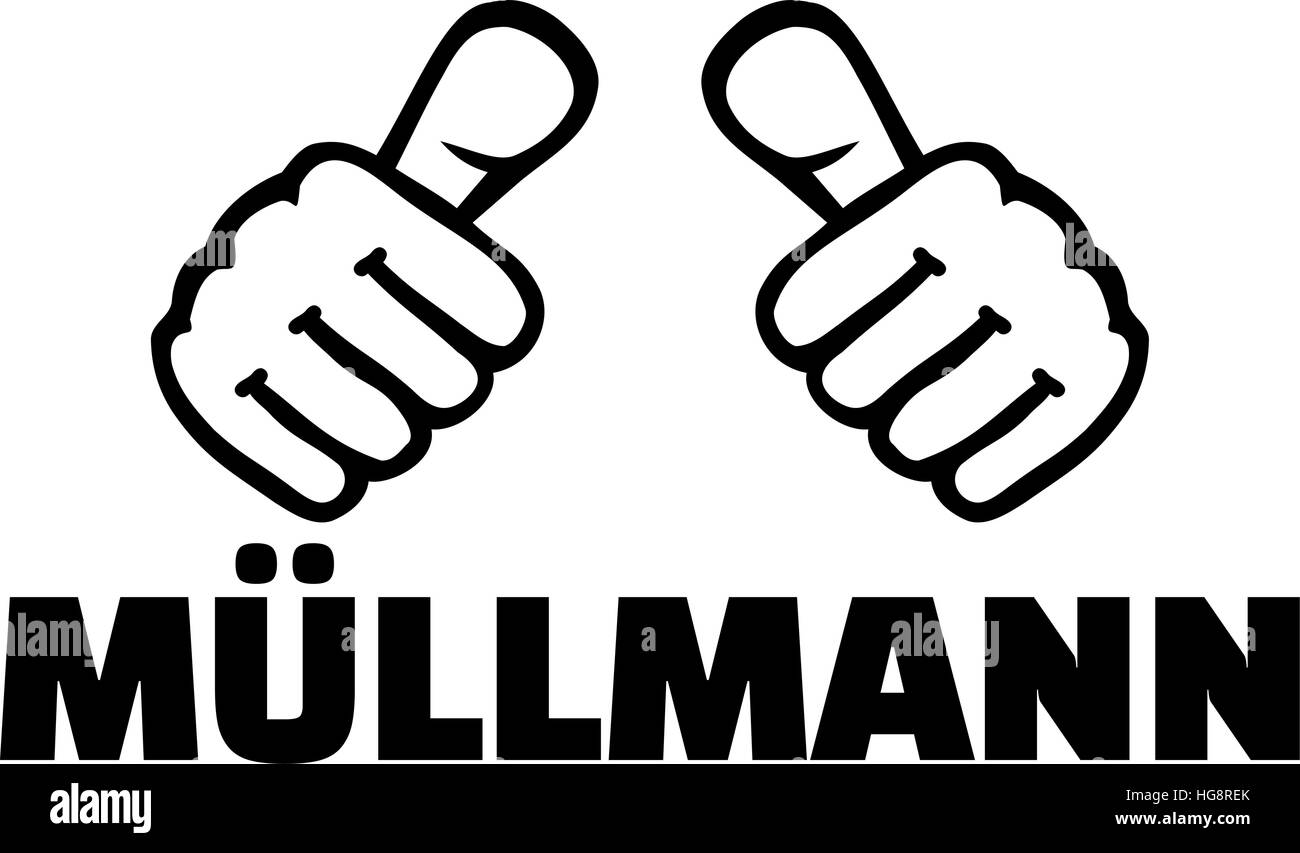 Éboueur allemand avec les pouces. T-shirt design. Illustration de Vecteur