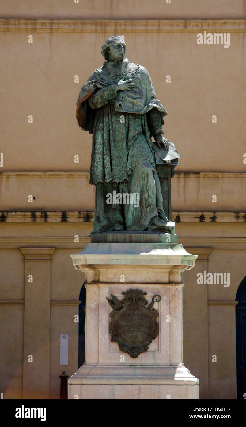 Impressionen : Joseph Fesch-Denkmal, Ajaccio, Kosika, Frankreich. Banque D'Images