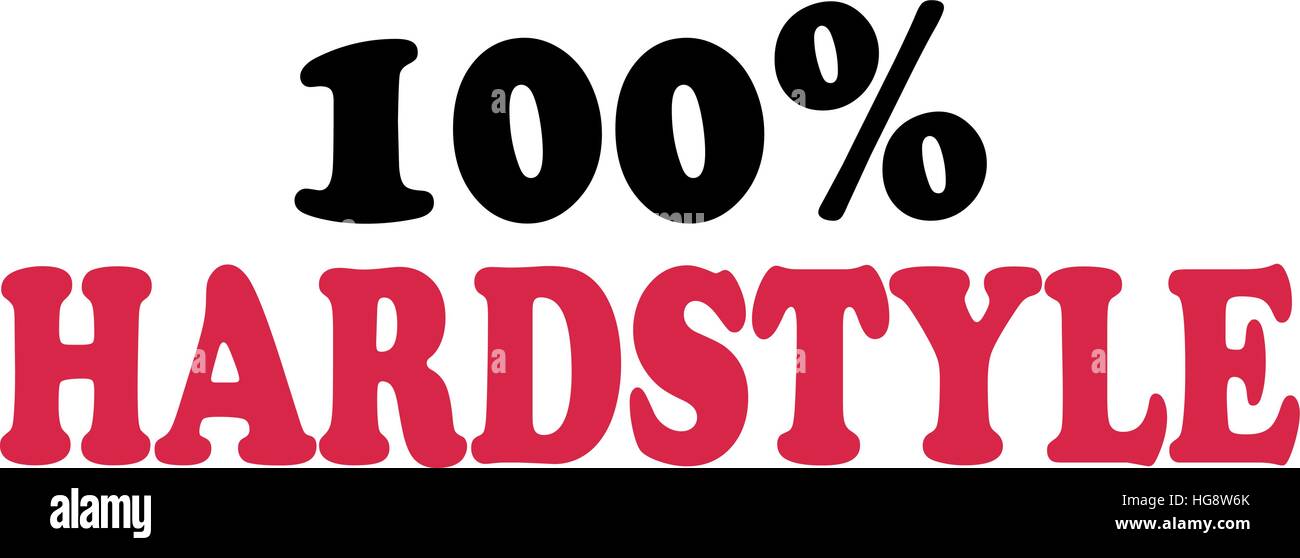100 % Hardstyle Illustration de Vecteur