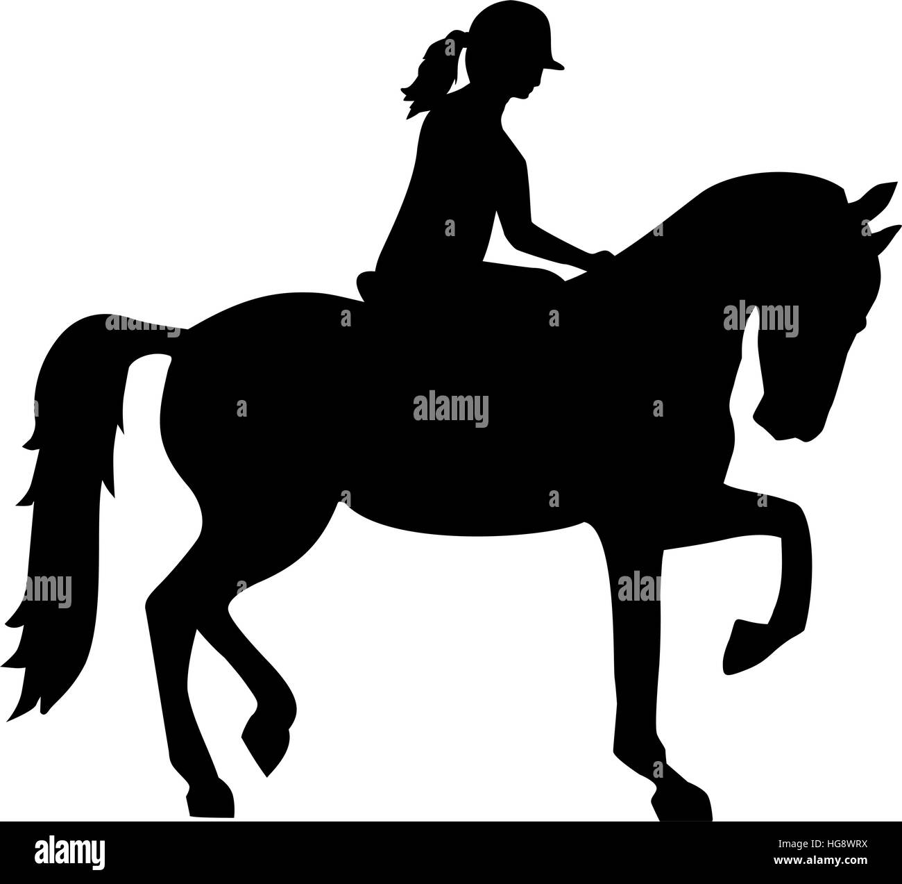 L'équitation silhouette Illustration de Vecteur