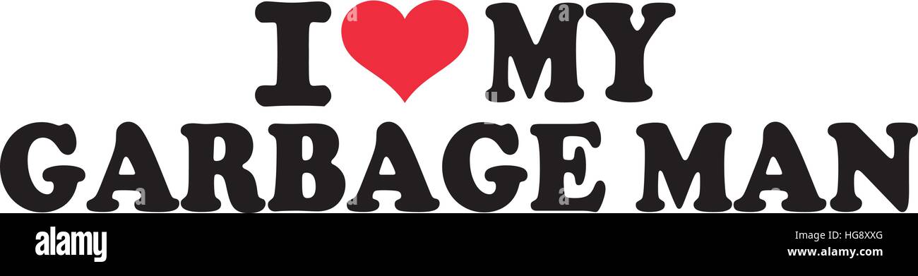 J'aime mon éboueur Illustration de Vecteur
