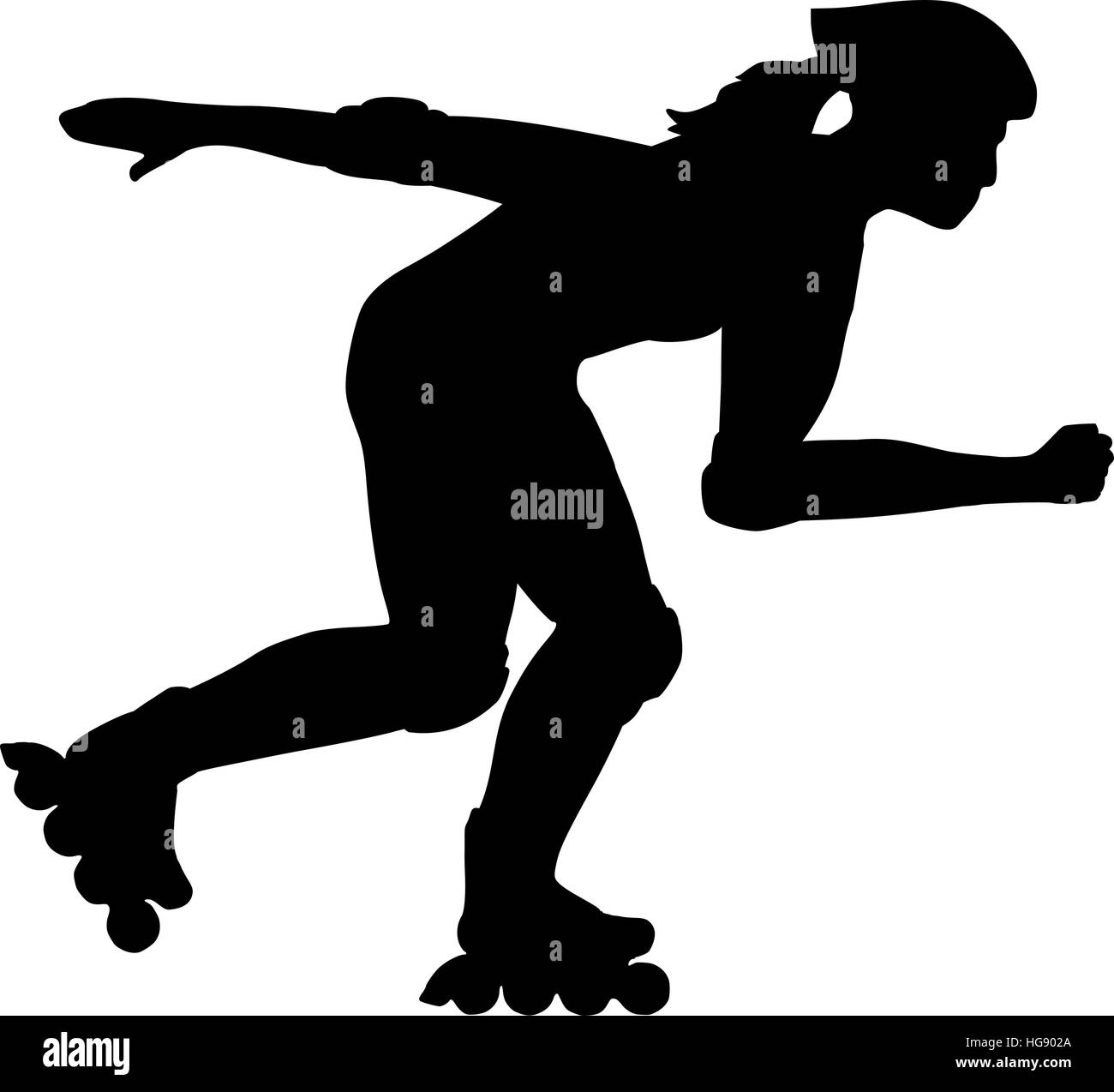 Female Inline Skater Illustration de Vecteur