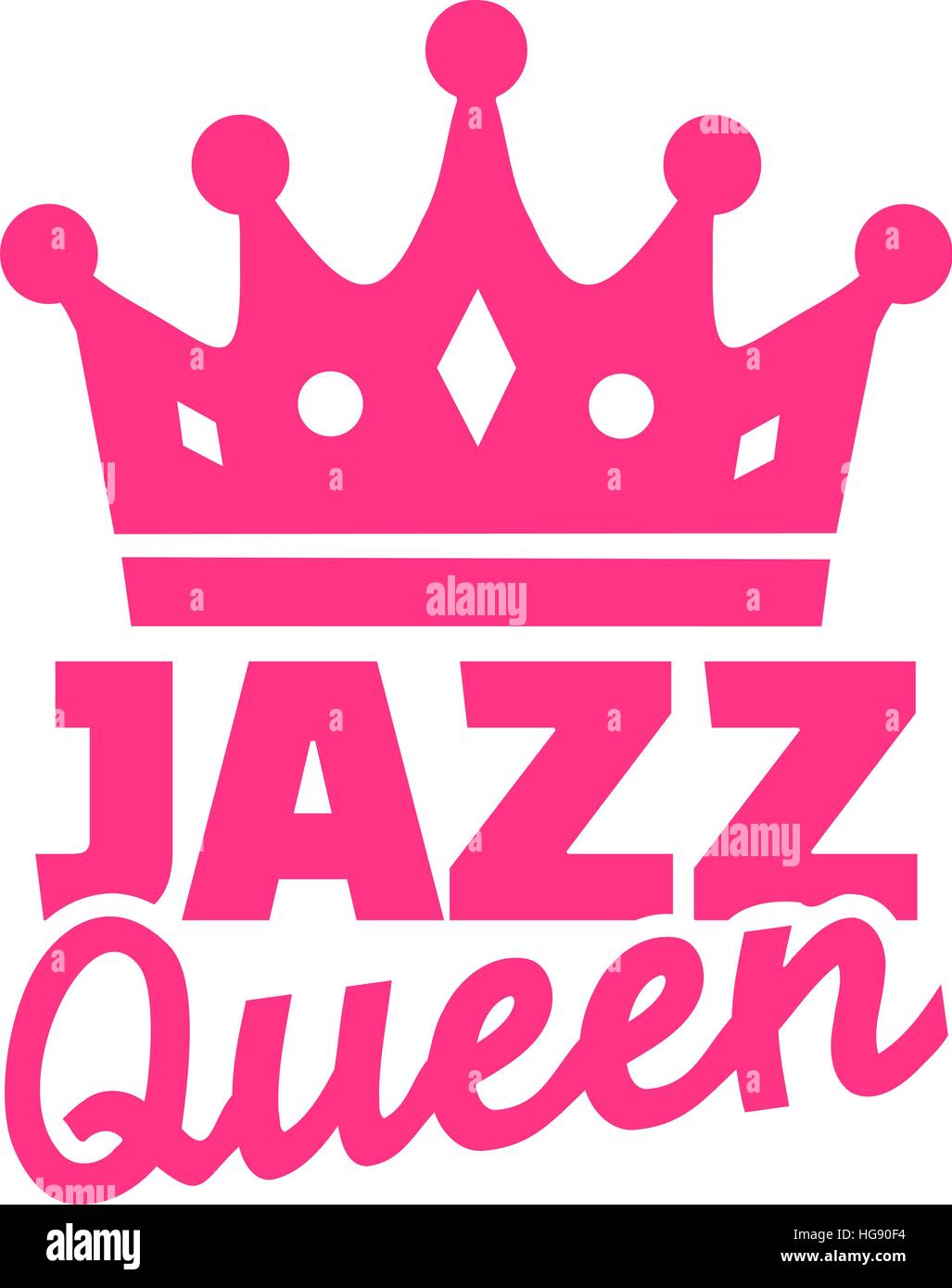 Reine de danse jazz avec couronne Illustration de Vecteur