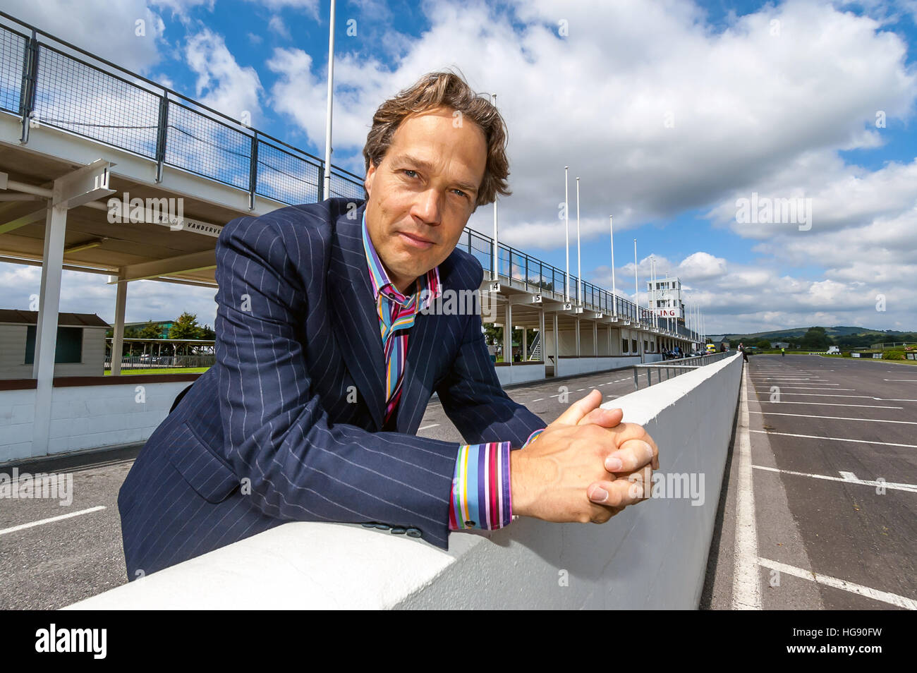 Le comte de mars, Lord March, propriétaire de la Goodwood estate au circuit de course. Banque D'Images