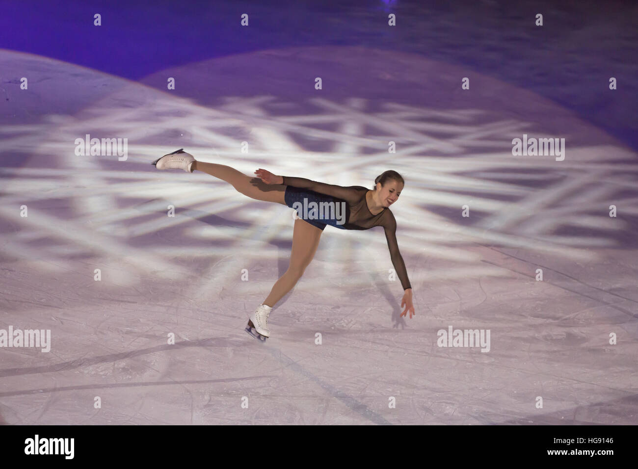 Le champion de patinage artistique italienne Carolina Kostner Banque D'Images