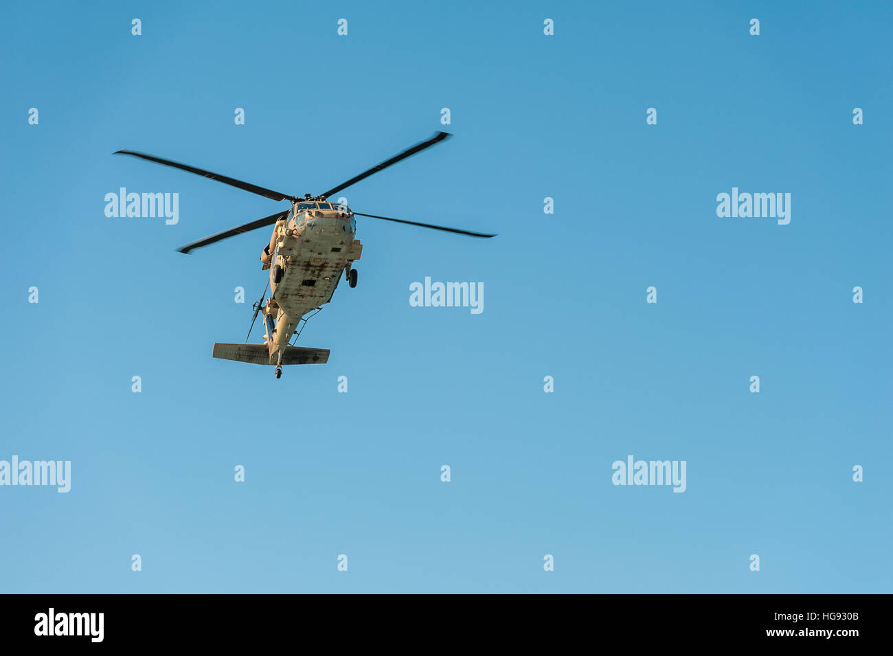 Israël, un hélicoptère militaire Banque D'Images