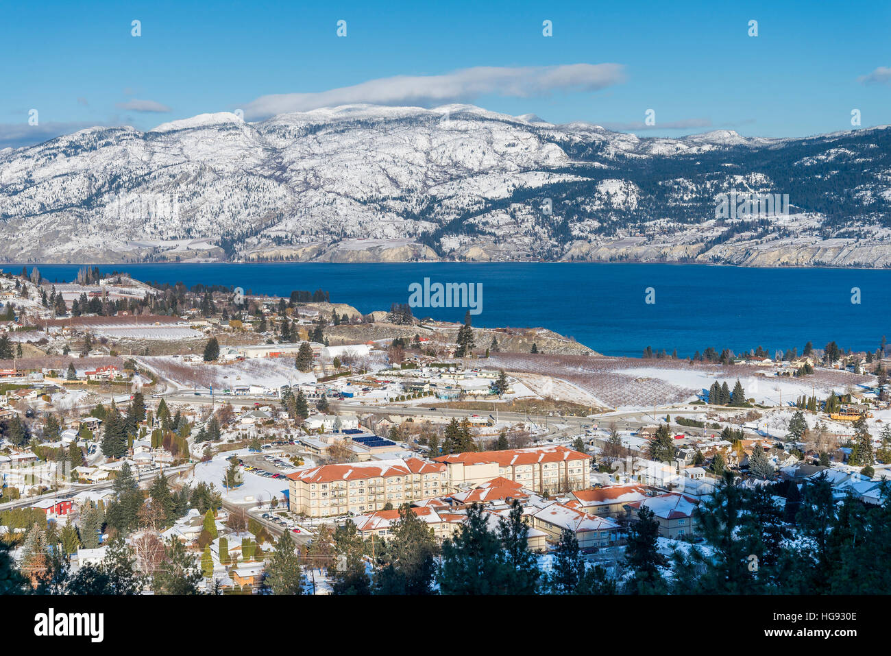 L'hiver, Summerland, Colombie-Britannique, Canada. Banque D'Images