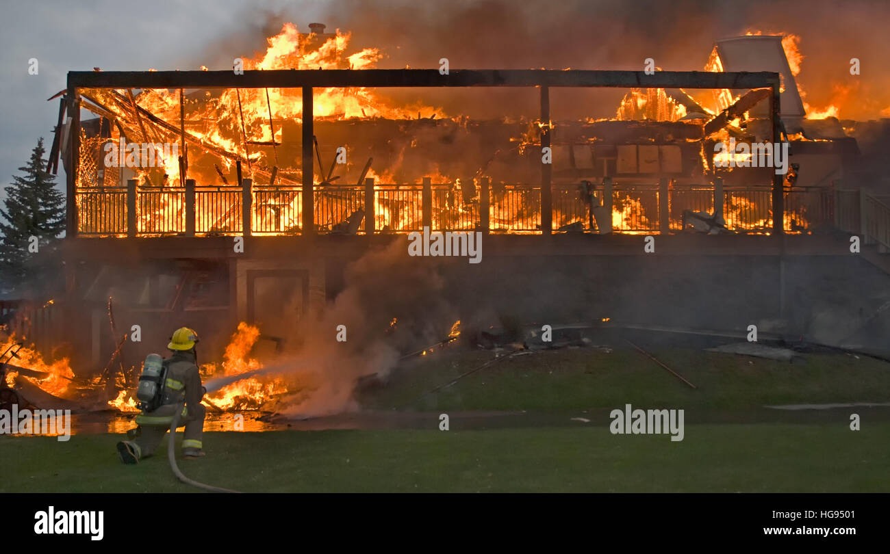 Incendie 98 Amberwood Banque D'Images