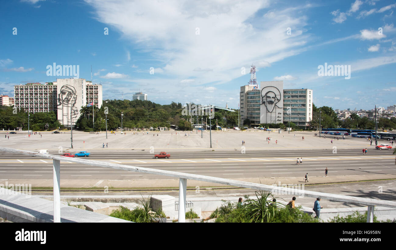 La place de la Révolution, La Havane, Cuba Banque D'Images