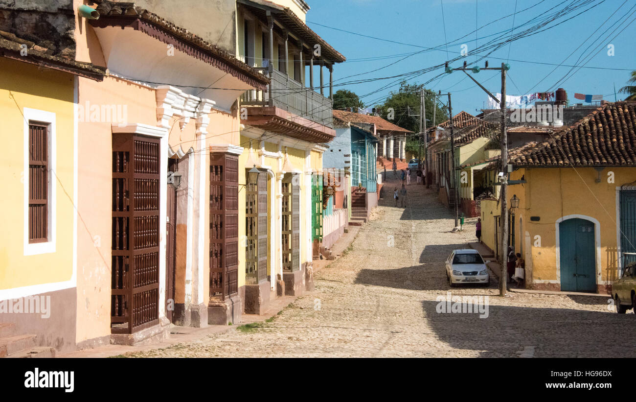 Scène de rue, Trinidad, Cuba Banque D'Images