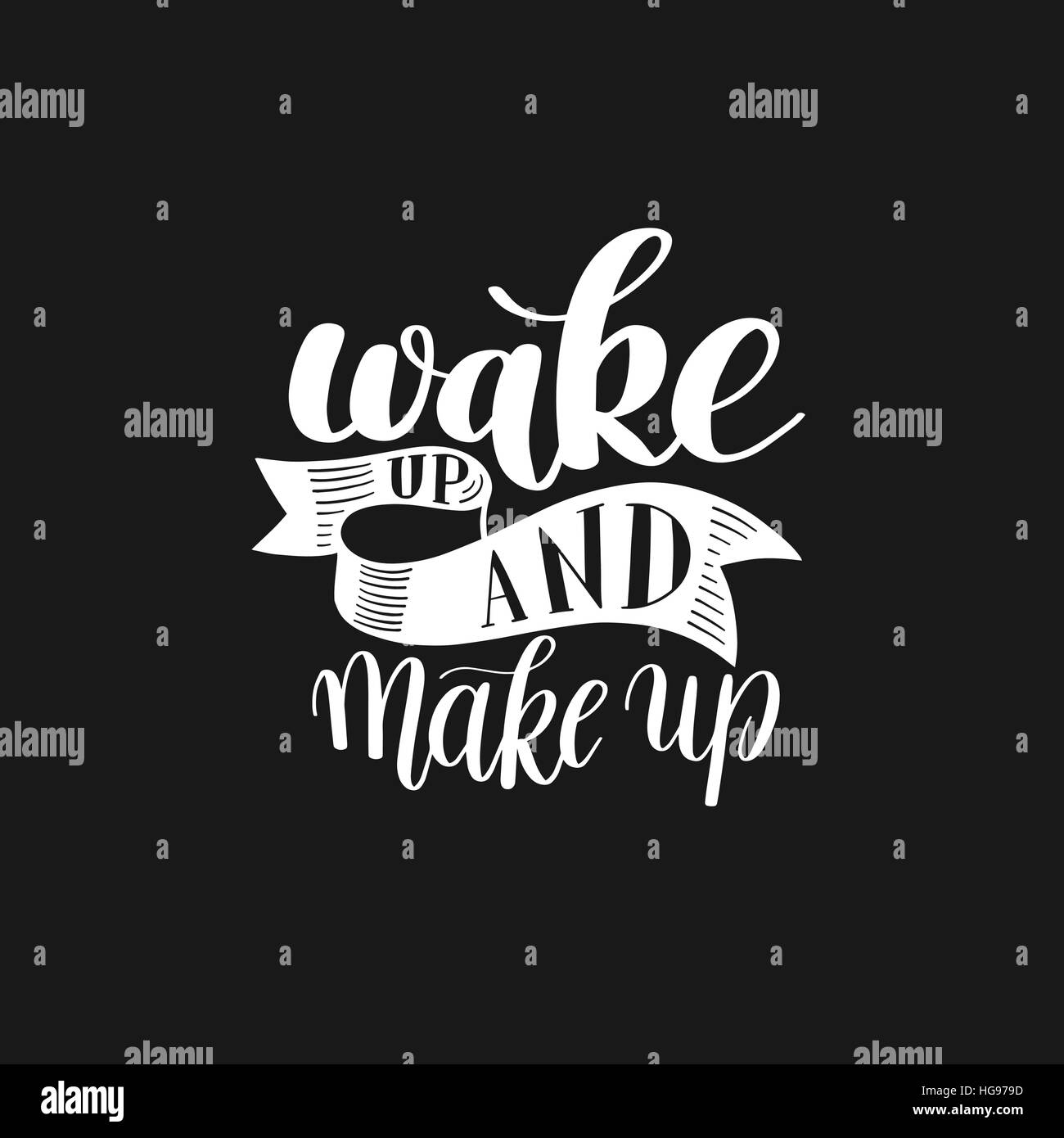 Service et de maquillage. Citation humoristique de motivation Illustration de Vecteur