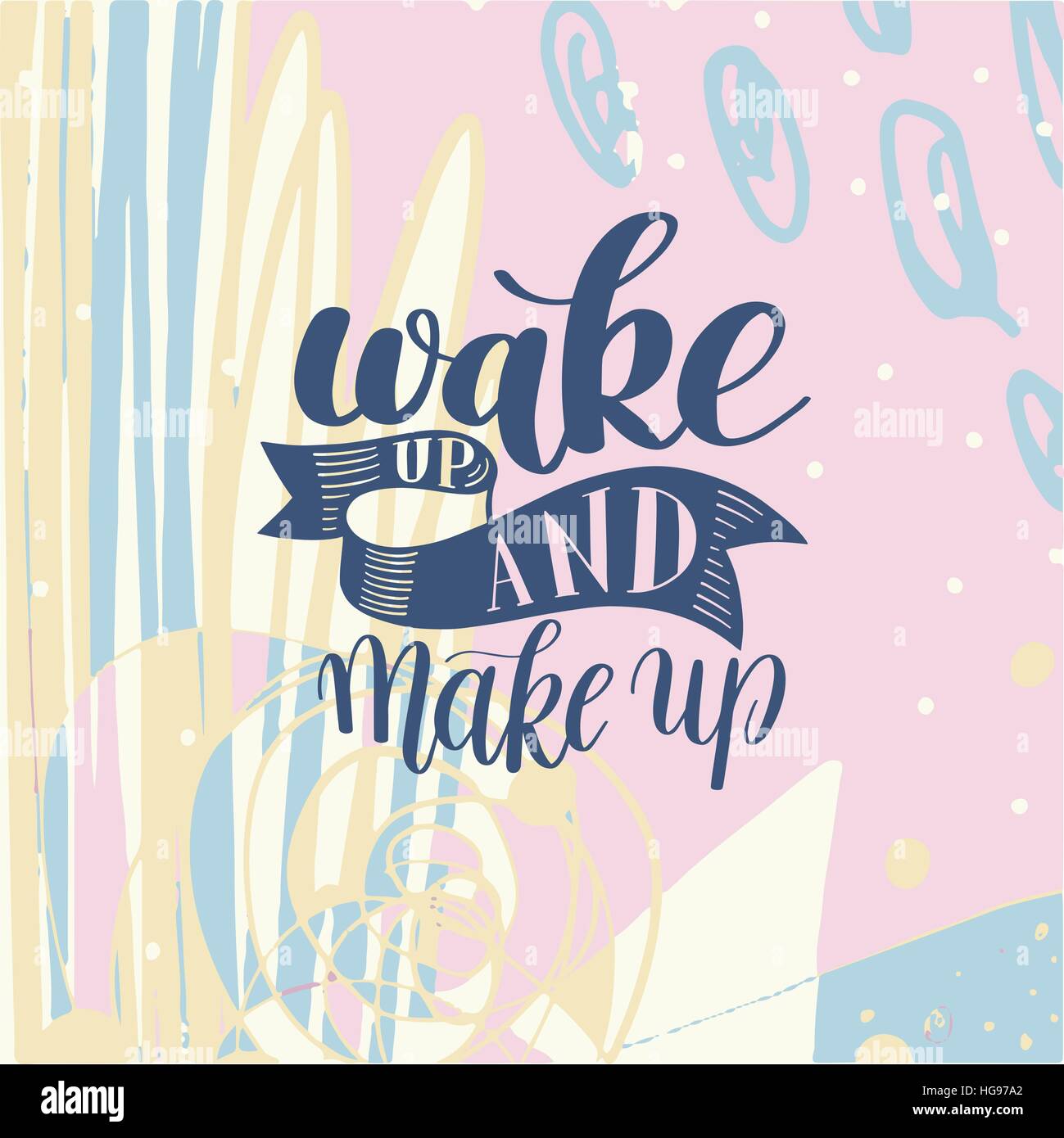 Service et de maquillage. / Motivation Citation humoristique Illustration de Vecteur