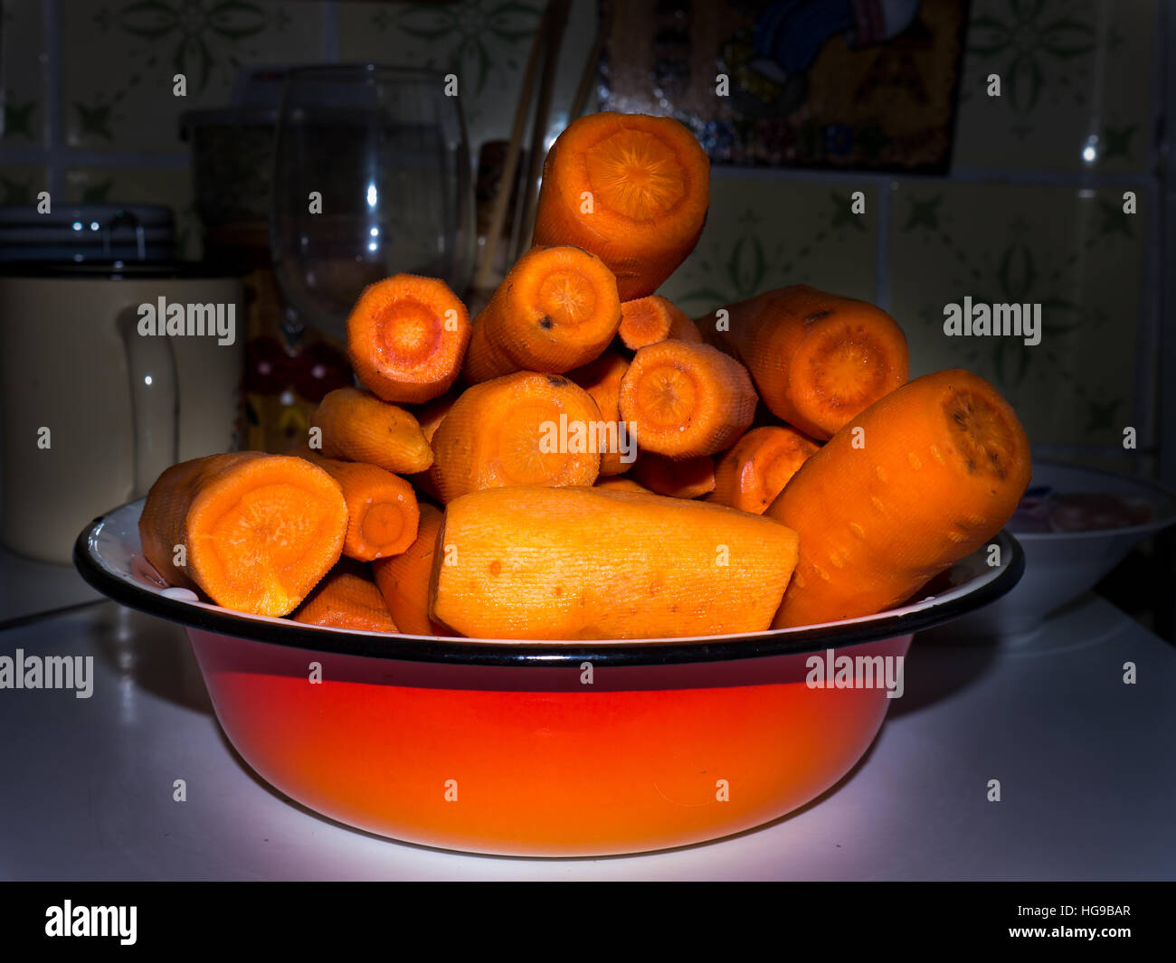 La carotte orange nature objet. Banque D'Images
