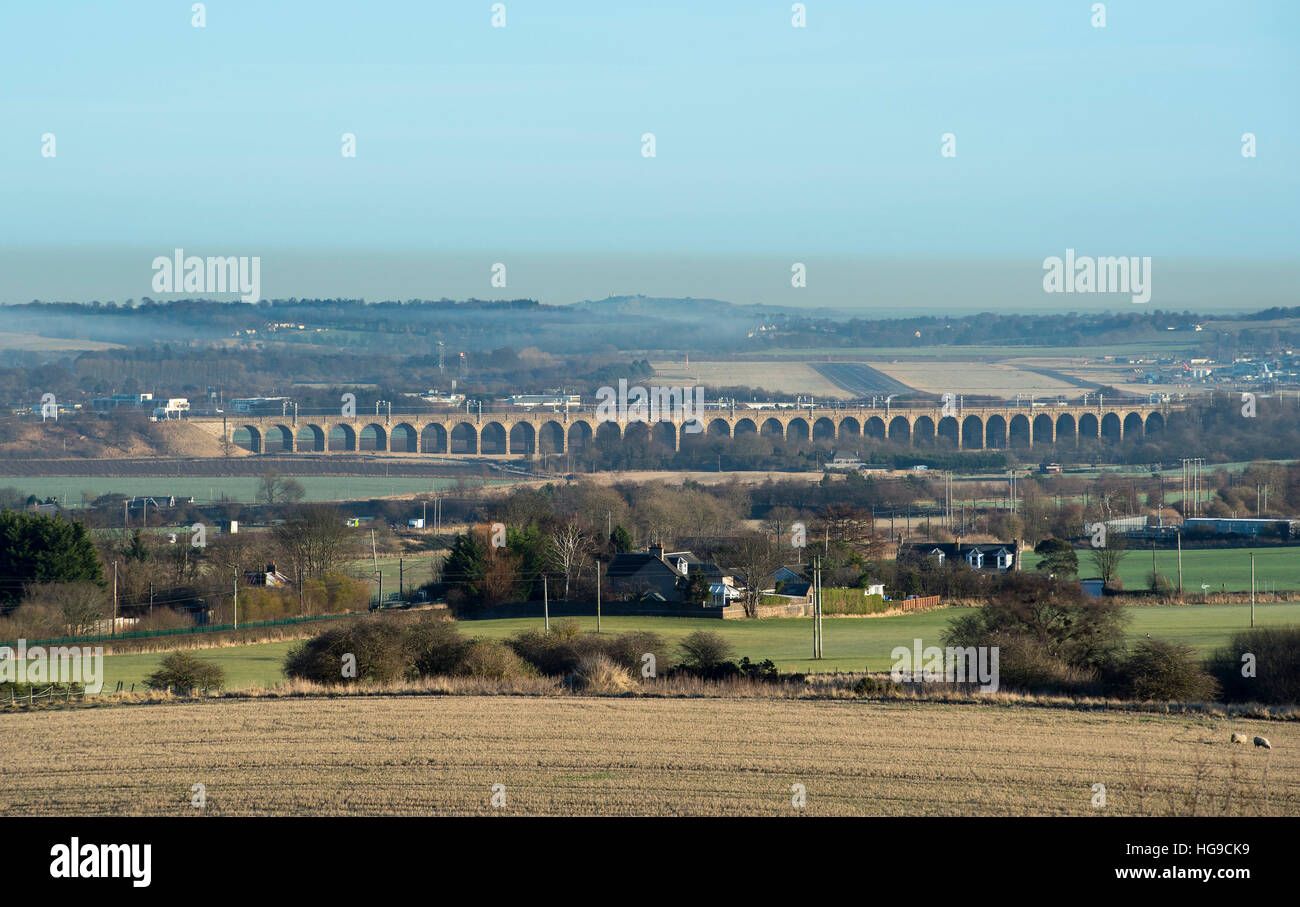 Viaduc de La Vallée d'Amande - également connu sous le viaduc Ratho - est la plus longue structure sur l'Edinburgh et Glasgow Railway. Banque D'Images