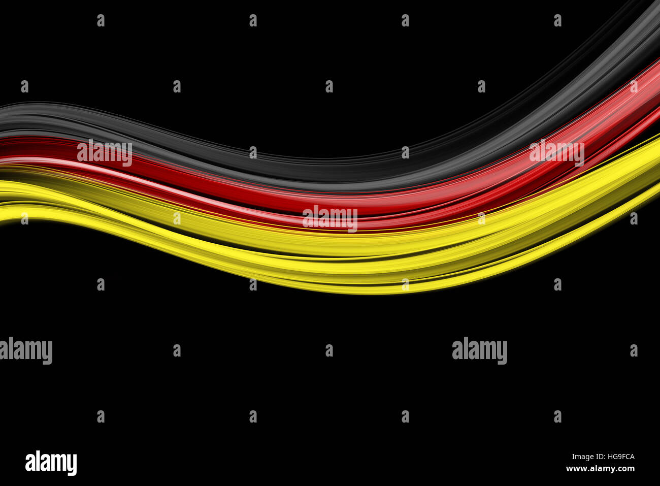 Illustré de couleur allemand wave design pour les manifestations sportives Banque D'Images