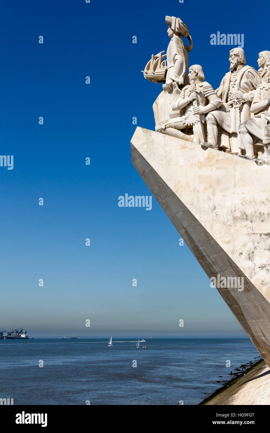 Monument des Découvertes est un monument situé sur l'estuaire du Tage à Lisbonne Banque D'Images