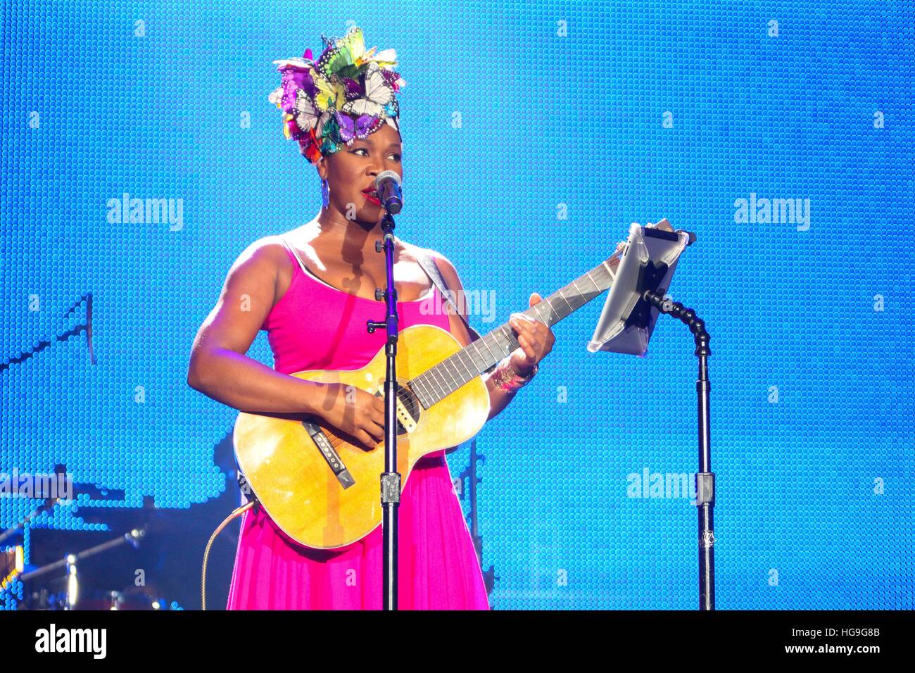 India Arie fonctionne à l'Essence Music Festival 2015 au Superdome le 3 juillet 2015 à la Nouvelle Orléans, Louisiane. Banque D'Images