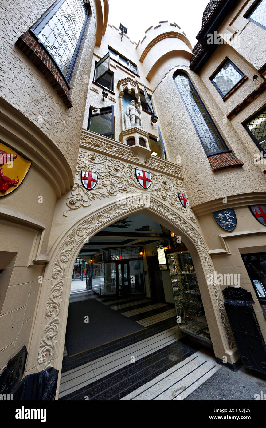 L'architecture de style victorien, London Court, Perth, Australie occidentale. Banque D'Images