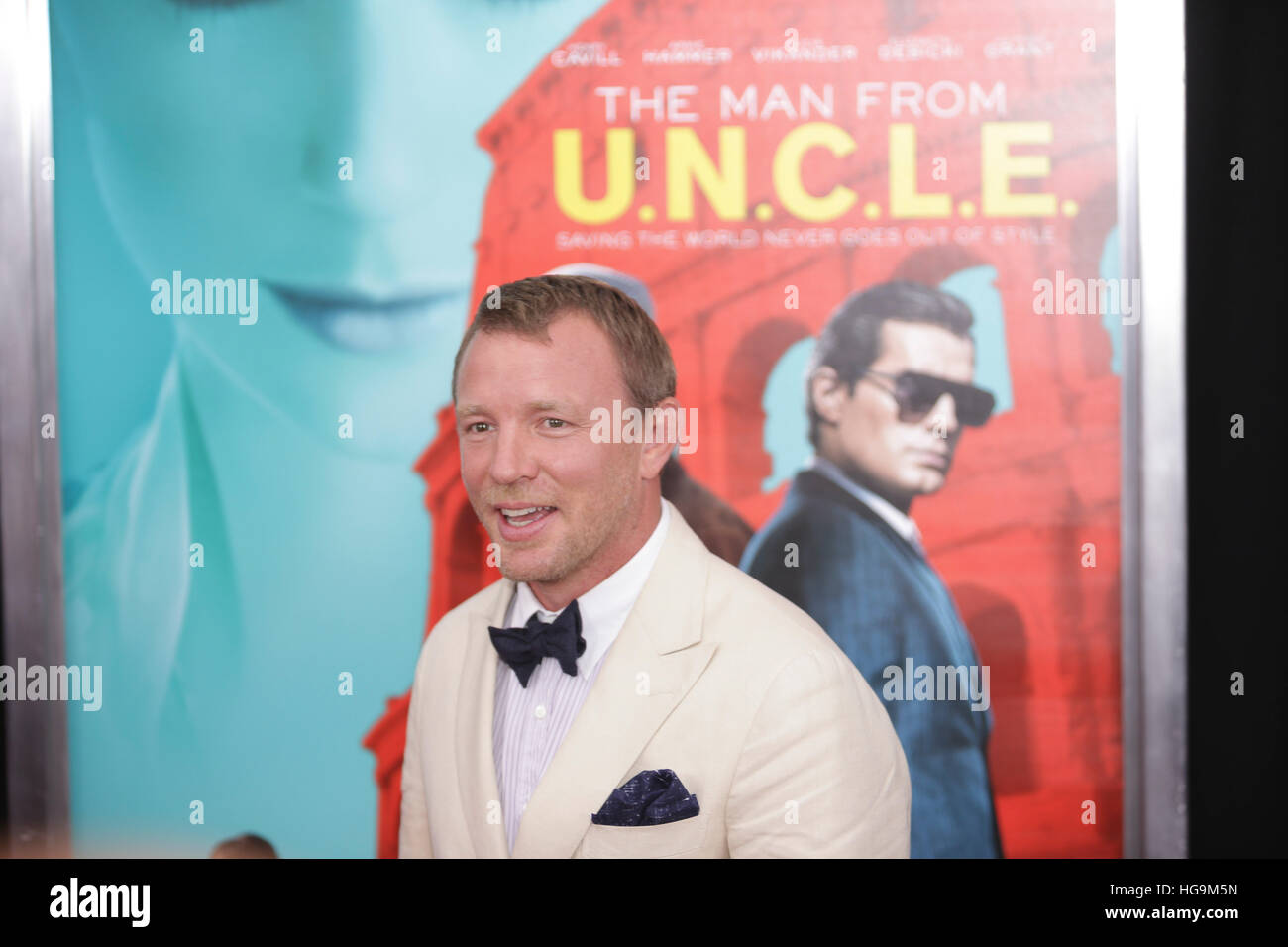 Guy Ritchie arrive à l'homme d'U.N.C.L.E Zigfield première au Theatre à New York. Banque D'Images