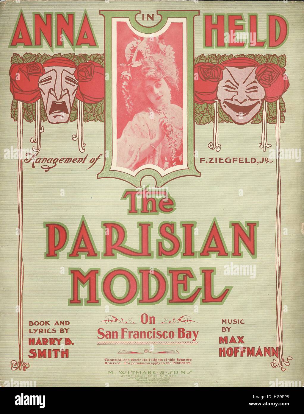 Le modèle "parisien" 1906 Partitions Musicales couvrir Banque D'Images