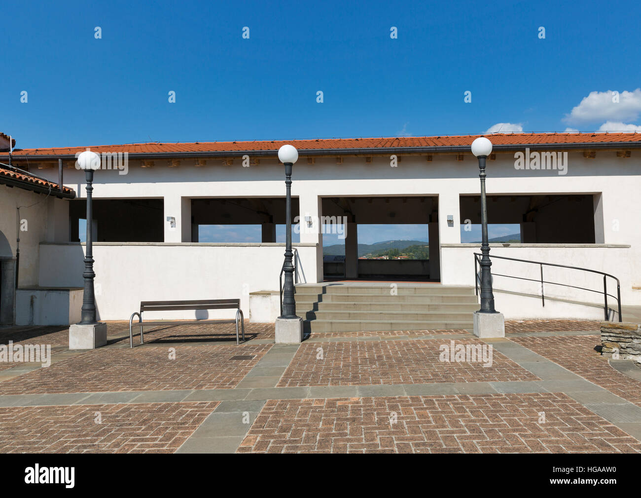 Cour du château Renaissance en 34070, Alpes Juliennes, en Slovénie Banque D'Images