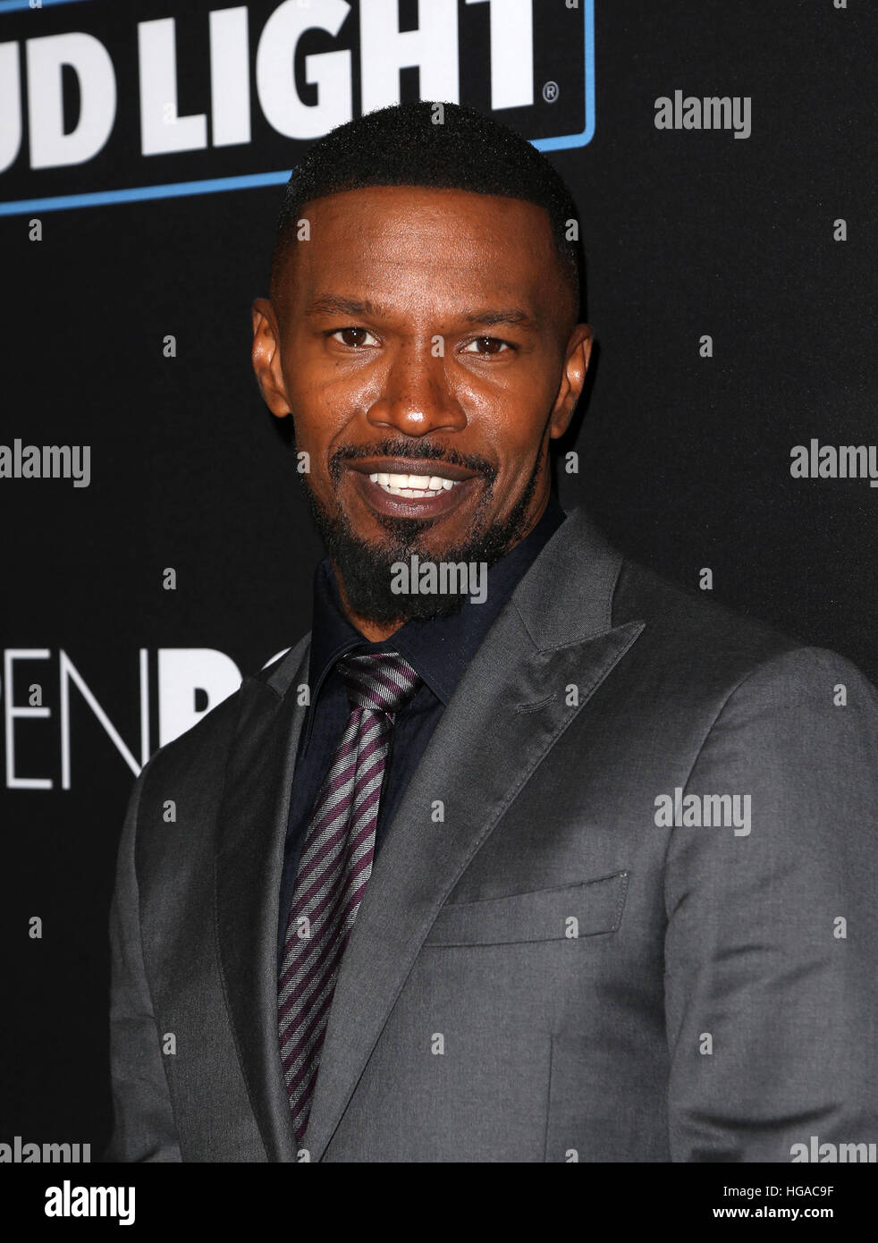 Los Angeles, CA, USA. 05 Jan, 2017. Jamie Foxx, pour Premiere d'Open Road Films' 'Sleepless', au stade 14 Regal LA Live en Californie le 05 janvier, 2017. © Faye Sadou/media/Alamy Punch Live News Banque D'Images