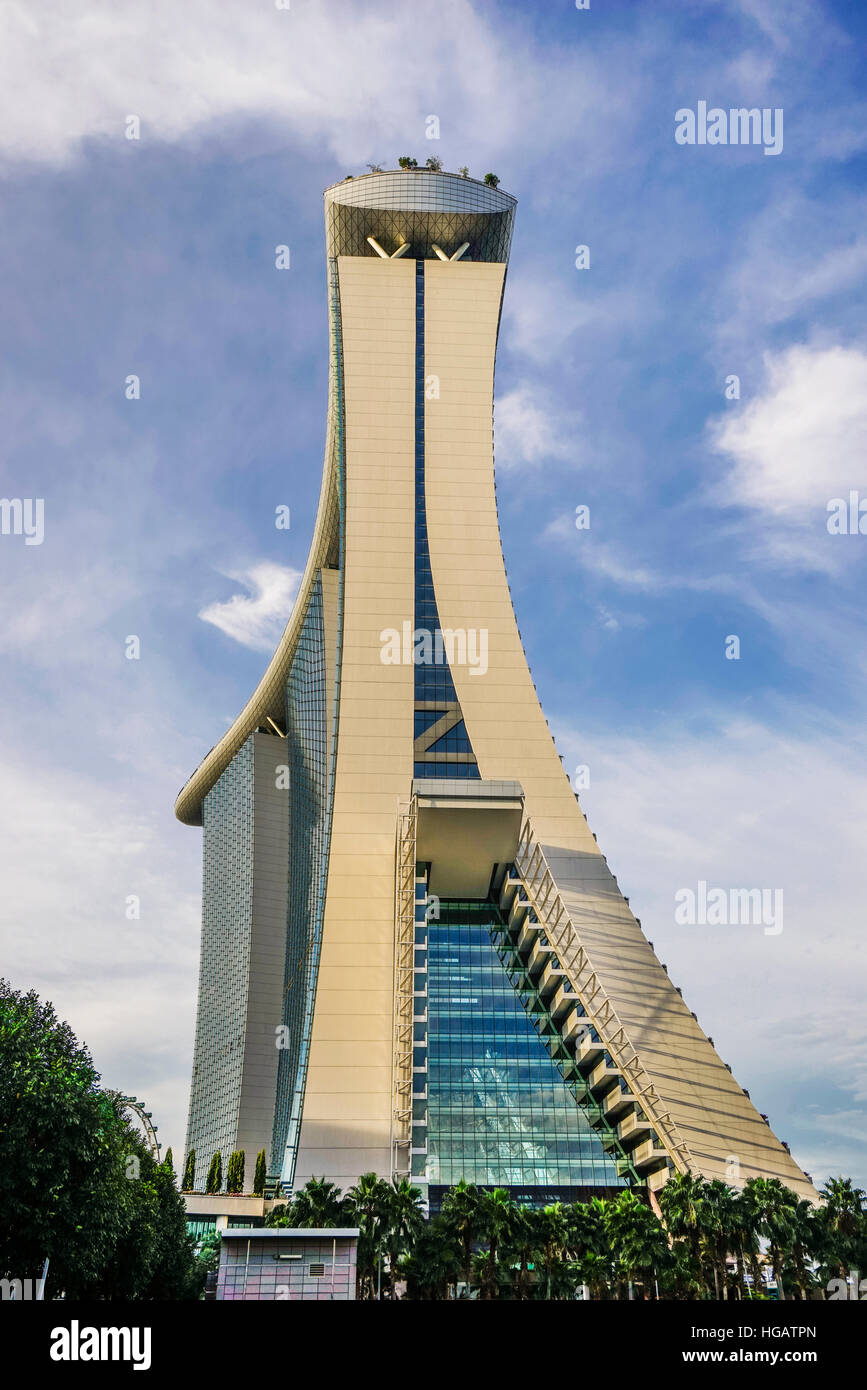 Singapour, Marina Bay Sands Resort et skypark Banque D'Images